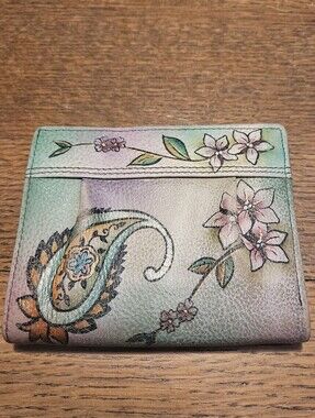 Anuschka Genuine leather Bi-fold Wallet 4"×4.5×1/2"+